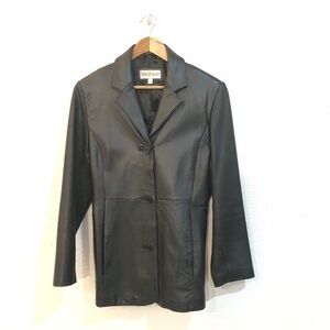 Vintage Charles Kline 100% Leather Coat Lined Small